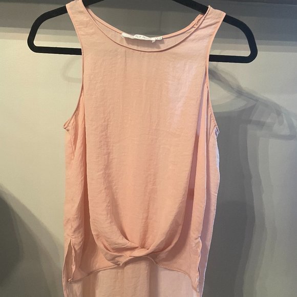 ASTR THE LABEL Blush Pink High Low Tank Top - Picture 3 of 7